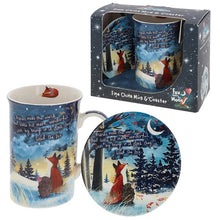 Load image into Gallery viewer, Fox Under The Moon Mug & Coaster Set - Friends Make The World