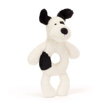 Load image into Gallery viewer, Jellycat Bashful Black & Cream Puppy Ring Rattle