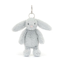 Load image into Gallery viewer, Jellycat Bashful Silver Bunny Bag Charm