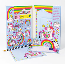 Load image into Gallery viewer, Letter Writing Set Wallet - Magical Unicorn