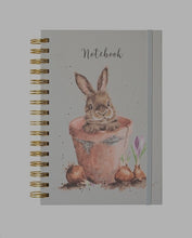 Load image into Gallery viewer, Wrendale Designs 'The Flower Pot' rabbit notebook