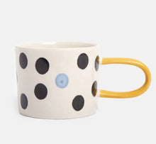 Load image into Gallery viewer, Blue Accent Dotty Ceramic Mug