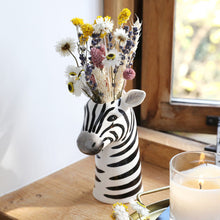 Load image into Gallery viewer, Ceramic Zebra Head Vase