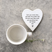 Load image into Gallery viewer, 93 Porcelain Coaster - Love You To The Moon
