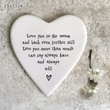 Load image into Gallery viewer, 93 Porcelain Coaster - Love You To The Moon
