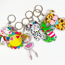 Load image into Gallery viewer, Flower Acrylic Keyring
