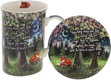Load image into Gallery viewer, Fox Under The Moon Mug &amp; Coaster Set - How Long Does Love Last
