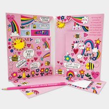 Load image into Gallery viewer, Rachel Ellen Letter Writing Set - Unicorns, Rainbows &amp; Bees/Just Be Yourself
