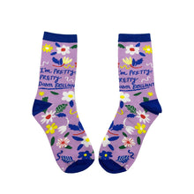Load image into Gallery viewer, Small Talk 'I'm Pretty Damn Brilliant' Socks
