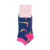 Load image into Gallery viewer, Miss Sparrow Yoga Poses Trainer Socks Navy
