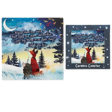 Load image into Gallery viewer, Fox Under The Moon Ceramic Coaster In Gift Box
