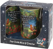 Load image into Gallery viewer, Fox Under The Moon Mug &amp; Coaster Set - Friend Next To Me
