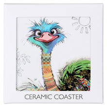 Load image into Gallery viewer, Bug Art Oscar Ostrich Coaster
