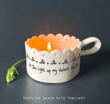 Load image into Gallery viewer, 5720.3 Handled Scallop Tea Light Holder - You light up

