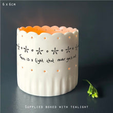 Load image into Gallery viewer, 5694 Scallop Tea Light Holder - There is a light
