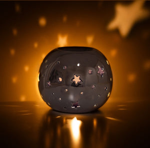 Purple Iridescent Star Oil Burner and Wax Warmer