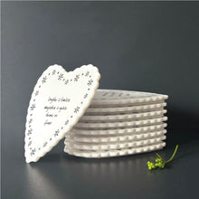 Load image into Gallery viewer, 242 Scallop Heart Porcelain Coaster - Laughter is timeless
