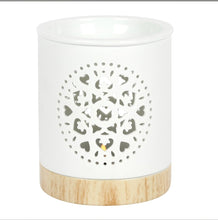 Load image into Gallery viewer, White Mandala Cut Out Oil Burner
