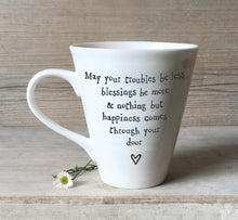 Load image into Gallery viewer, 4159 May Your Troubles Porcelain Sentiment Mug
