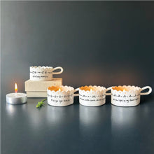 Load image into Gallery viewer, 5720 Handled Scallop Tea Light Holder - In loving memory
