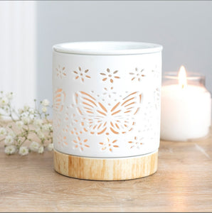 Matte Ceramic Butterfly Oil Burner
