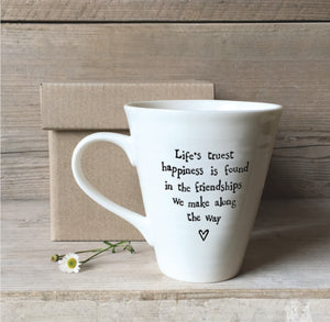 4163 Truest Happiness Porcelain Sentiment Mug