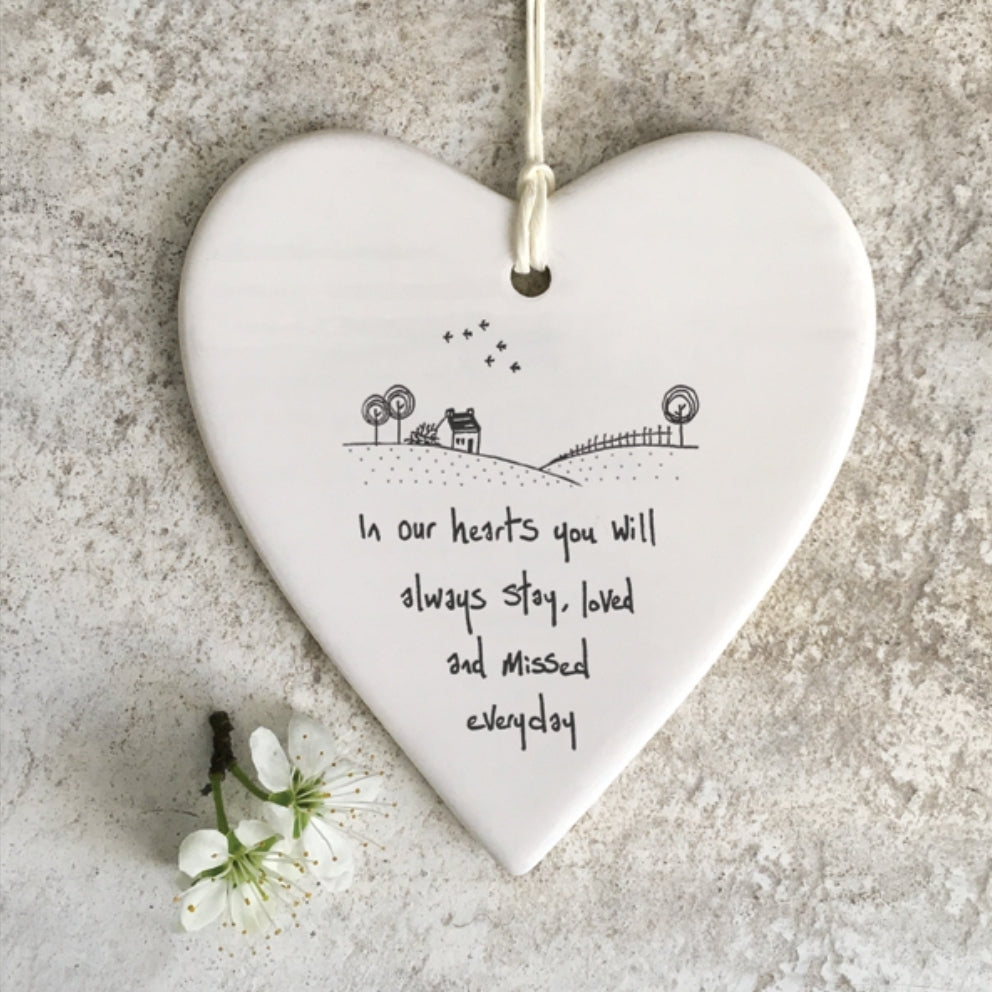 6199 Wobbly Round Heart - Loved And Missed