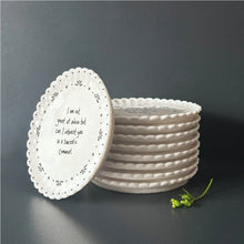 Load image into Gallery viewer, 222 Scallop Porcelain Coaster - I am not great at advice
