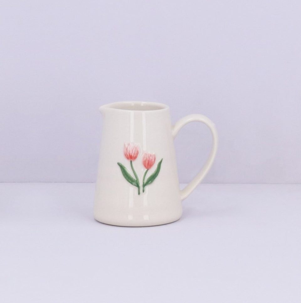 Stoneware Mini Jug - Tulips
