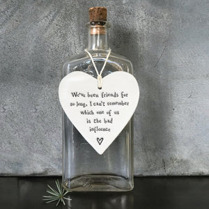 4211 Porcelain Round Heart - Friends For So Long
