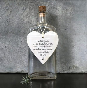 4201 Porcelain Round Heart - In This Family