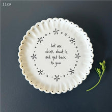 Load image into Gallery viewer, 225 Scallop Porcelain Coaster - Let me drink about it
