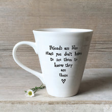 Load image into Gallery viewer, 4162 Friends Are Stars Porcelain Sentiment Mug
