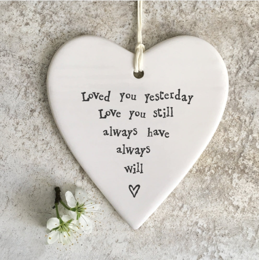 4191 Porcelain Round Heart - Loved You Yesterday