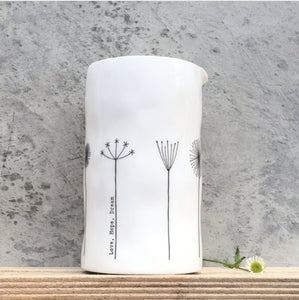 5986 Love Hope Dream Large Hedgerow Porcelain Jug