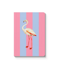Load image into Gallery viewer, Striped Flamingo Premium Paperback Notebook
