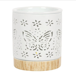 Matte Ceramic Butterfly Oil Burner