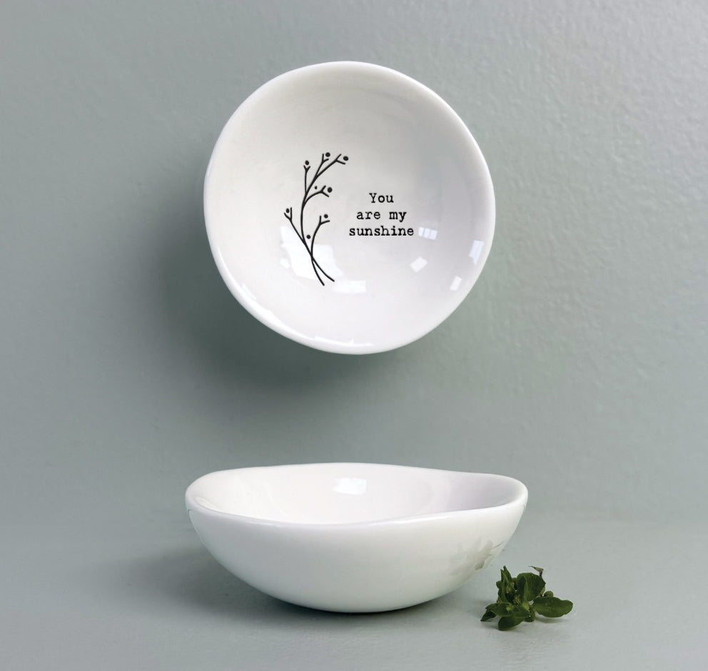 6114 Small Wobbly Bowl You Are My Sunshine