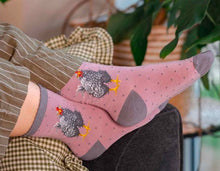 Load image into Gallery viewer, Wrendale Designs 'Curious Hen' Chicken Socks
