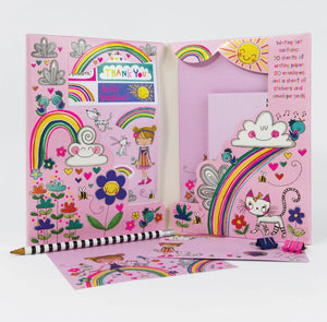 Letter Writing Set Wallet - Over The Rainbow