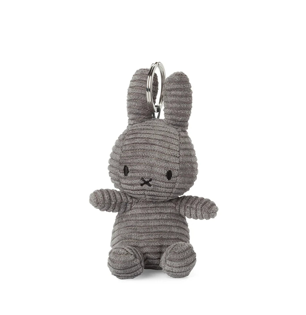 Miffy Eco Corduroy Keyring Grey
