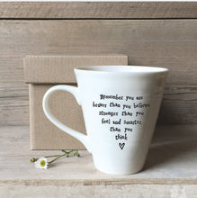 Load image into Gallery viewer, 4168 You Are Braver Porcelain Sentiment Mug
