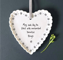 Load image into Gallery viewer, 6273 Scallop Hanging Heart - May each day
