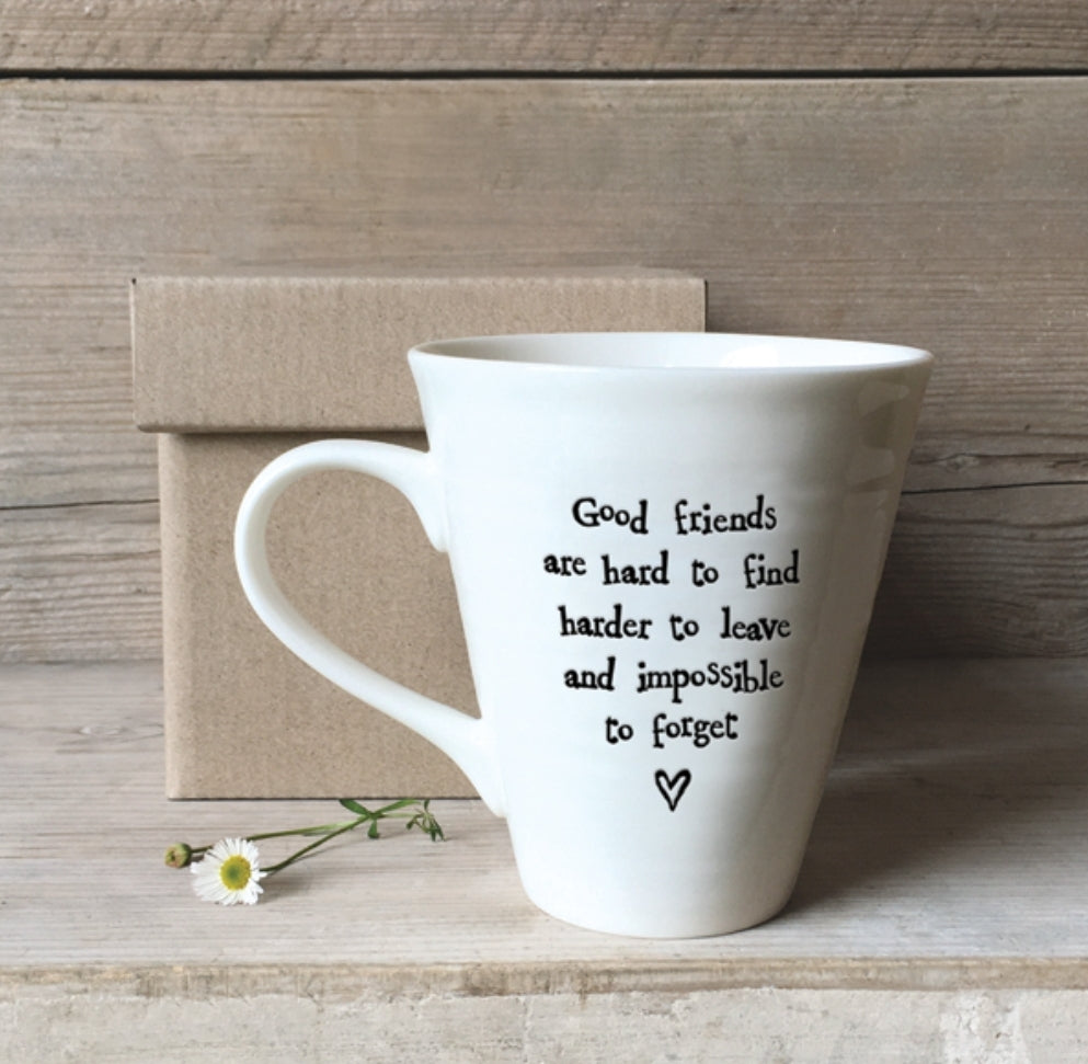 4165 Good Friends Porcelain Sentiment Mug