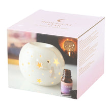 Load image into Gallery viewer, White Iridescent Star Oil Burner and Wax Warmer
