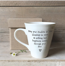 Load image into Gallery viewer, 4159 May Your Troubles Porcelain Sentiment Mug
