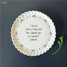 Load image into Gallery viewer, 222 Scallop Porcelain Coaster - I am not great at advice
