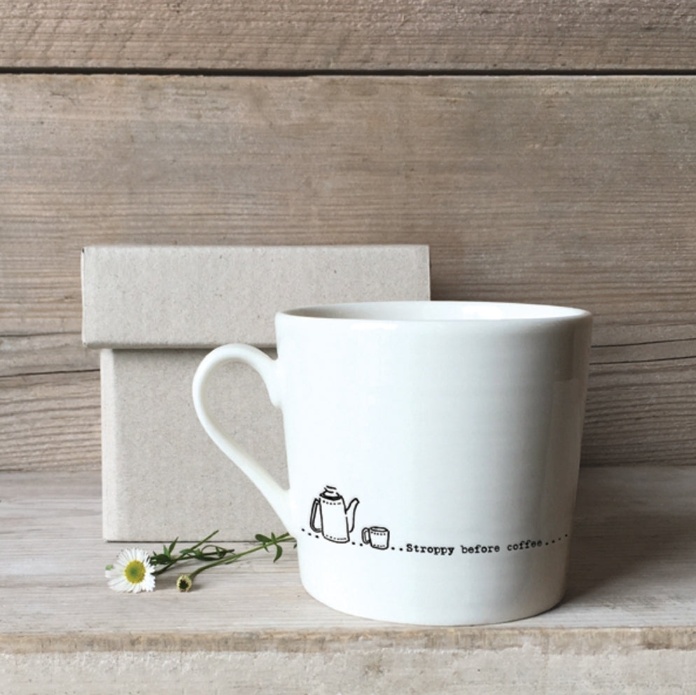5908 Stroppy Before Coffee Sentiment Mug