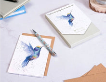 Load image into Gallery viewer, Wrendale Designs 'Rainbow' Hummingbird Notecard Set
