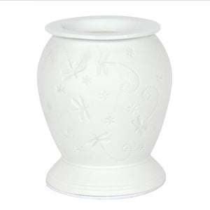 Dragonfly White Ceramic Electric Burner